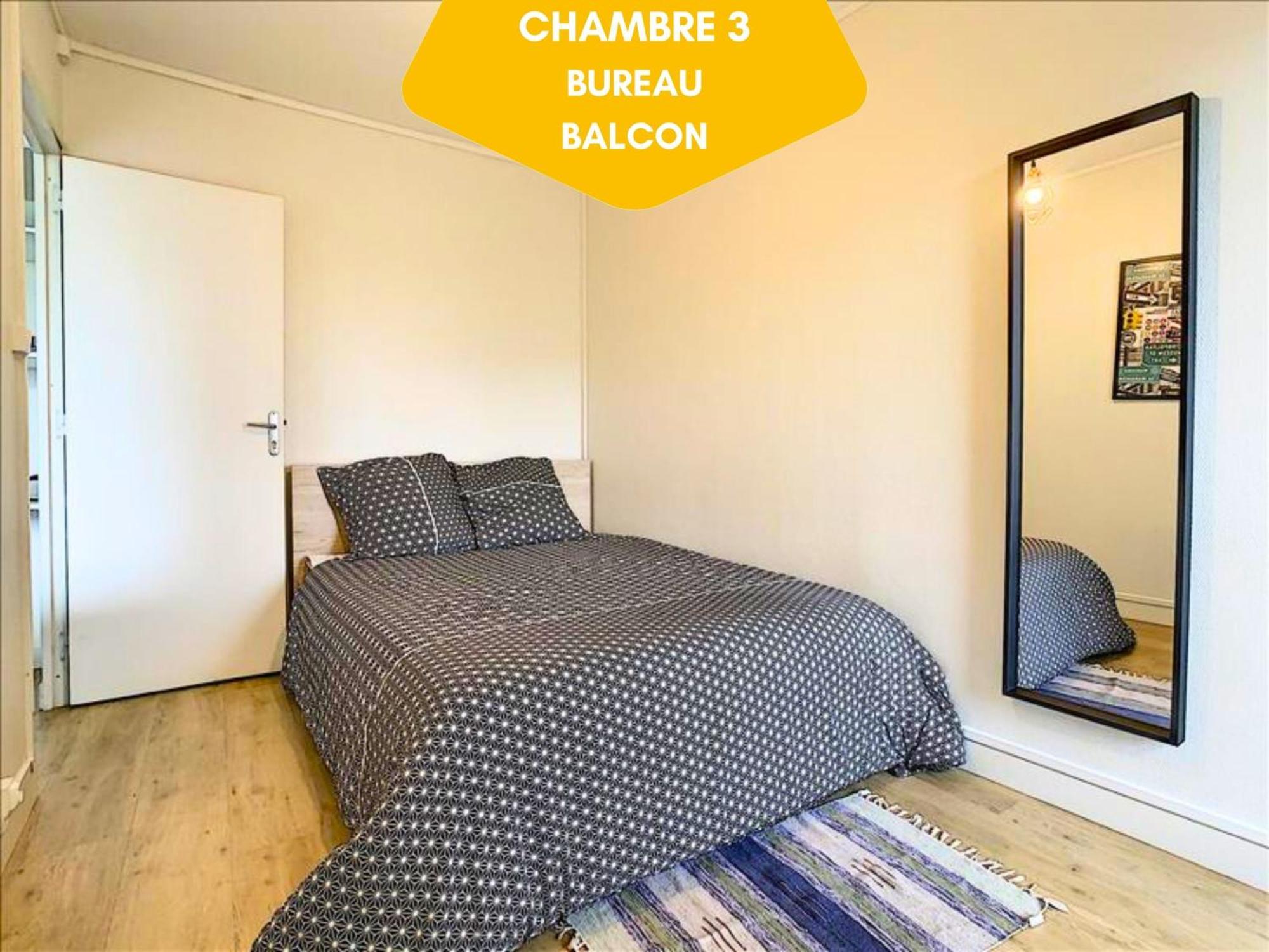 Ideal Groupe - Grands Espaces - 4 Chambres - Parking Gratuit - Proche Centre, Gare & Transports - Wifi - Offre Special De Reduction Jusqu'A -50 Le Mans Bagian luar foto